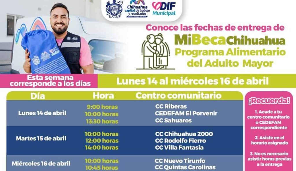 Informa Municipio fecha, horarios y lugares de entrega PAAM del 14 al 16 de abril